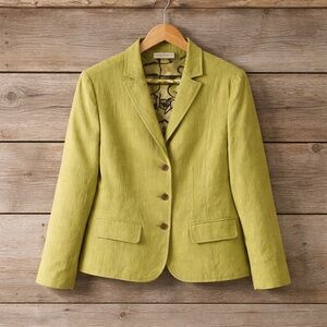 Alfred Dunner Size 12 Petite Green Lined Jacket